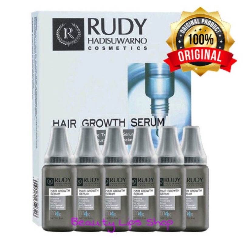 Rudy Hadisuwarno Hair Growth Serum - Isi 6 Botol Serum Rambut Rontok Asli 100% Penumbuh Rambut dan Mengatasi Kebotakan