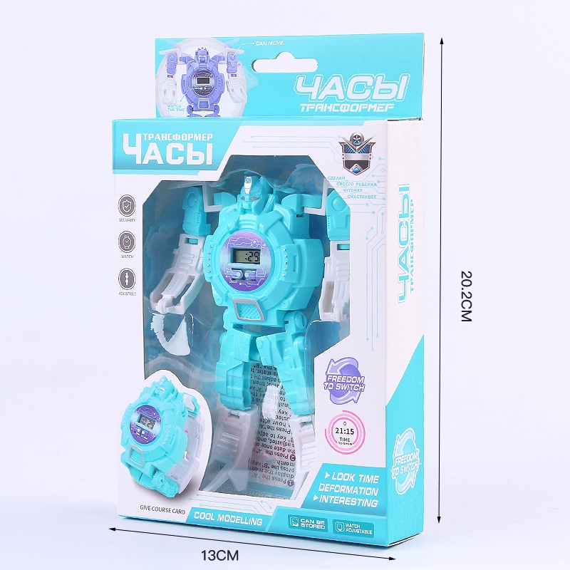 Transformers Robot Jam Tangan Anak - Jam Digital, Mainan Anak Jam