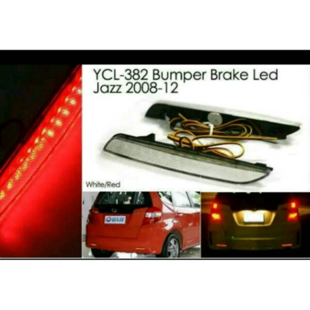 LAMPU LED MATA KUCING REFLEKTOR BUMPER BELAKANG HONDA JAZZ GE8