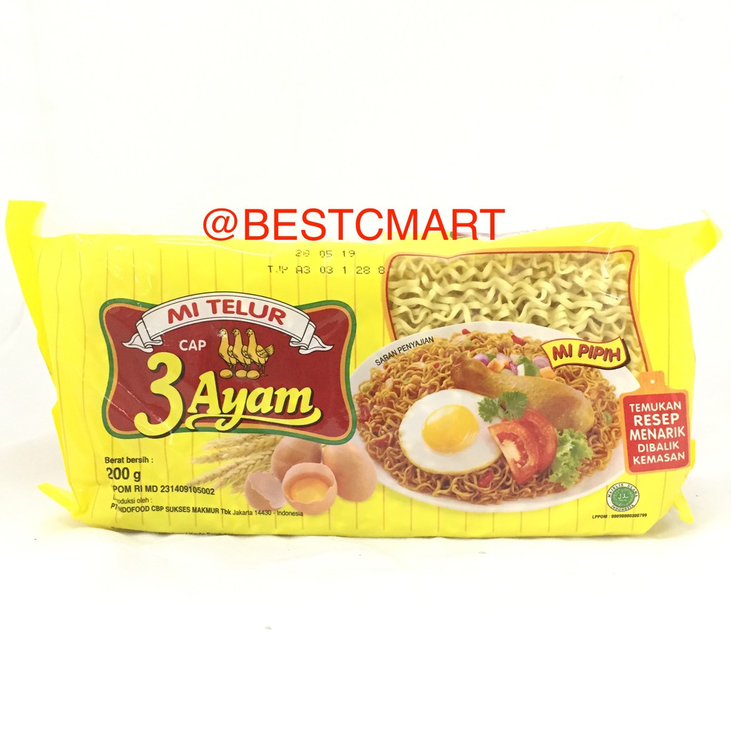 

MIE TELOR CAP 3 AYAM 200 GR