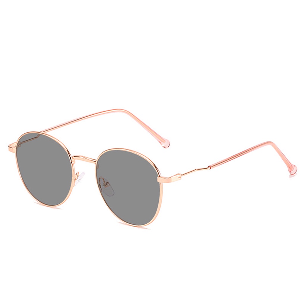 Kacamata Lensa Photocromic + Anti Radiasi Blueray (Bluechromic) Pria Wanita Frame Besi Photochromic-Perak Photocromic