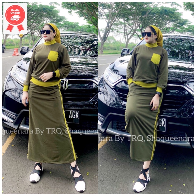 set rok mza/setelan rok mza/mza/one set mza/set rok shaqueenara/shaqueenara/setrok trq/setrok new oz