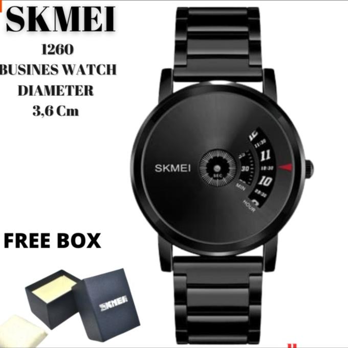 COD SKMEI 1260 Jam Tangan Pria Analog Rantai skmei 1260 Free box Termurah
