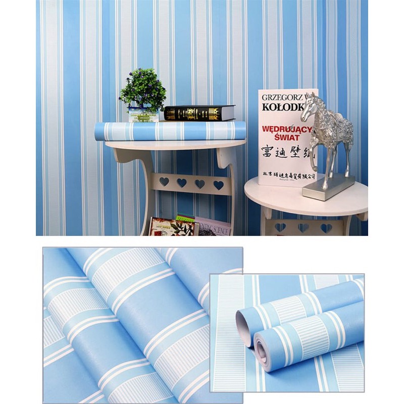 Wallpaper Garis Biru Putih #GH027