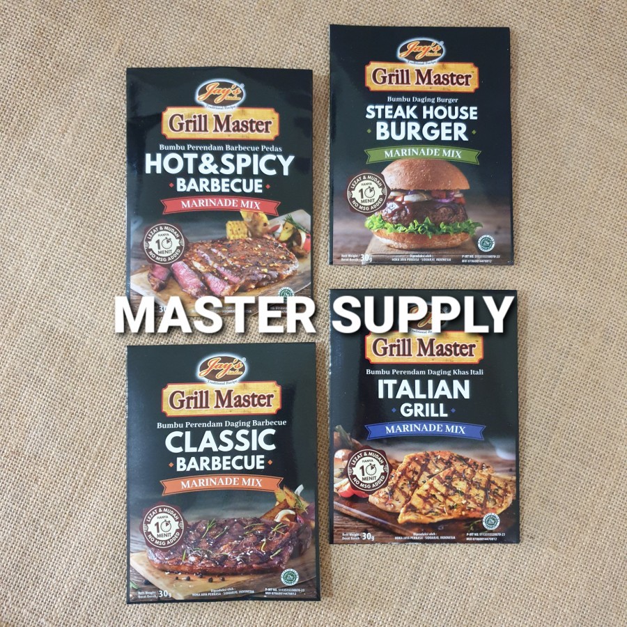 

JAYS GRILL MASTER 30 GR / BUMBU MARINASI DAGING / BUMBU STEAK HALAL