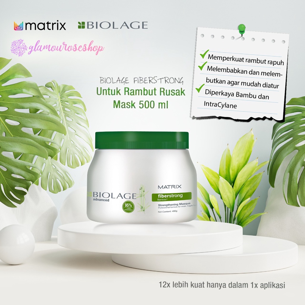 ❤️Glamouroseshop❤️ MATRIX Biolage FiberStrong Bamboo Strengthening Masque 490 g