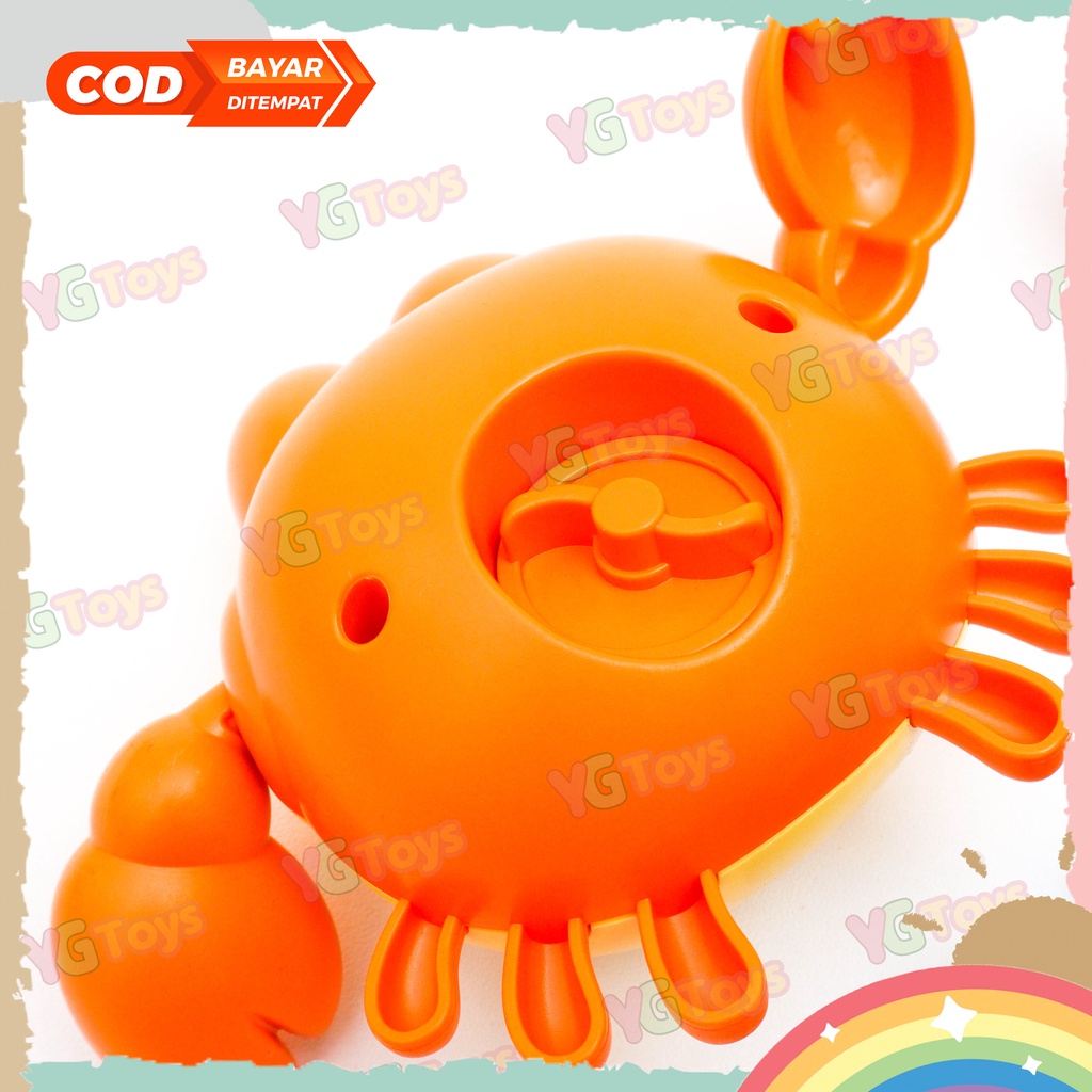 YGtoys Mainan Mandi Anak Bayi Kepiting Renang Kura Kura Binatang Hewan Berenang Mainan Kolam Bak Mandi Lucu Wind Up Toys