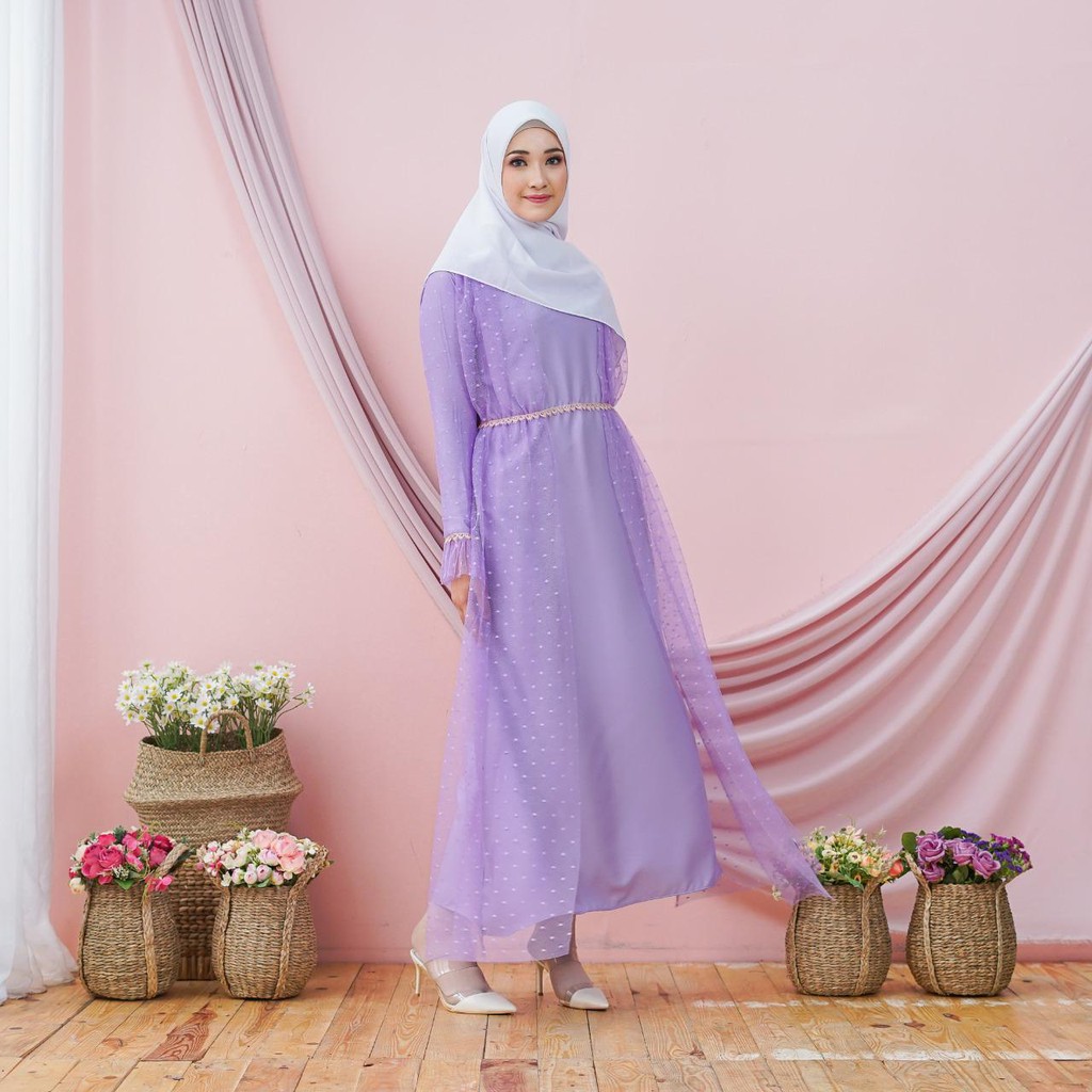 Khalisya Lace Dress/Dress Tile Ld 106/Dress Payet/Gamis Pesta/Gamis Lebaran/Dress Maternity