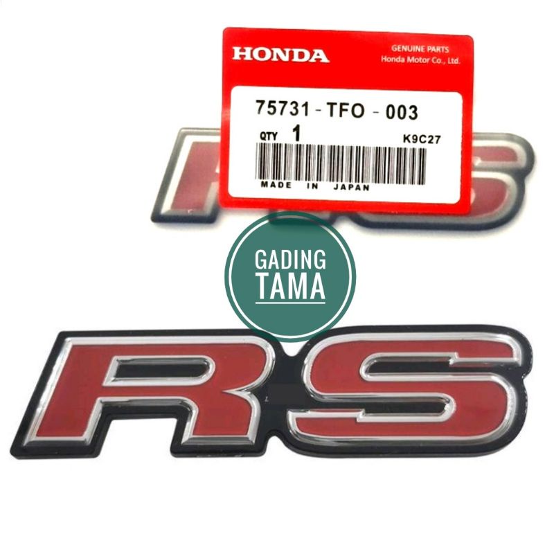 Stiker Emblem Mobil RS Bahan ABS