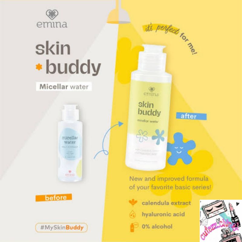 ☃Cutezz_Ching1☃Emina Skin Buddy Micellar Water 50ml / 100ml