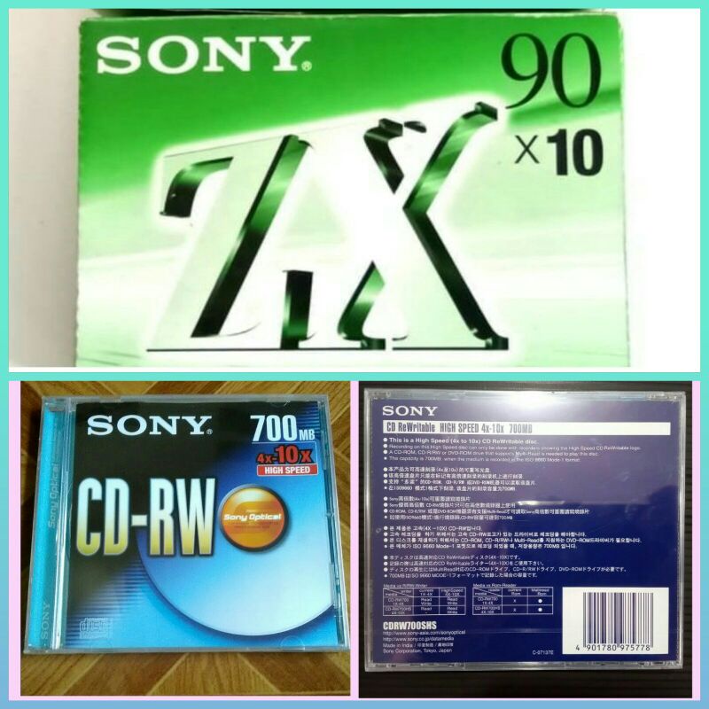 Casette tape sony ZX90 / pita kosong dan CD Sony, harga satuan