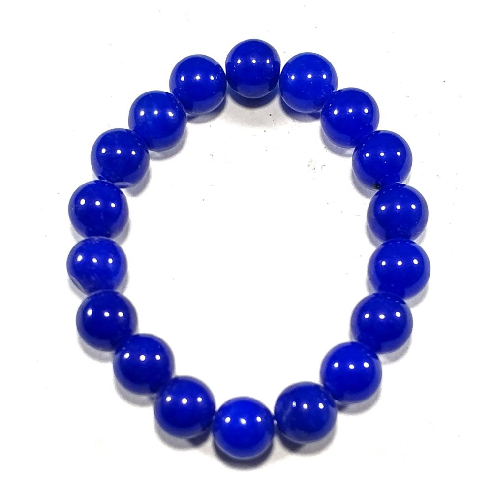 GELANG NATURAL BATU GIOK BIRU 10MM TERMURAH