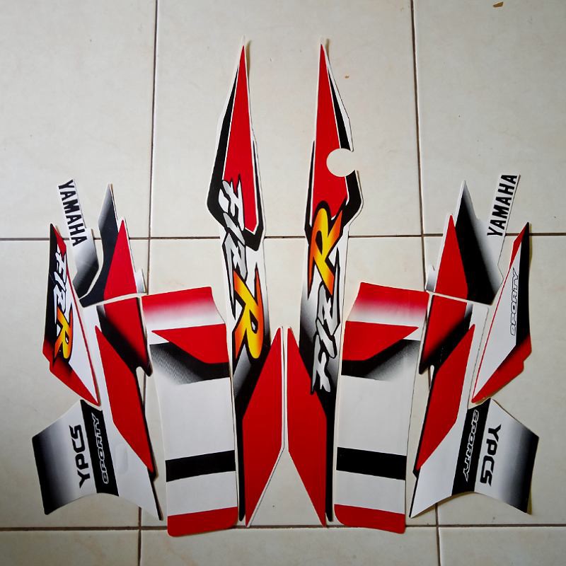 Stiker Striping Motor F1zr 2001 Putih Merah Shopee Indonesia