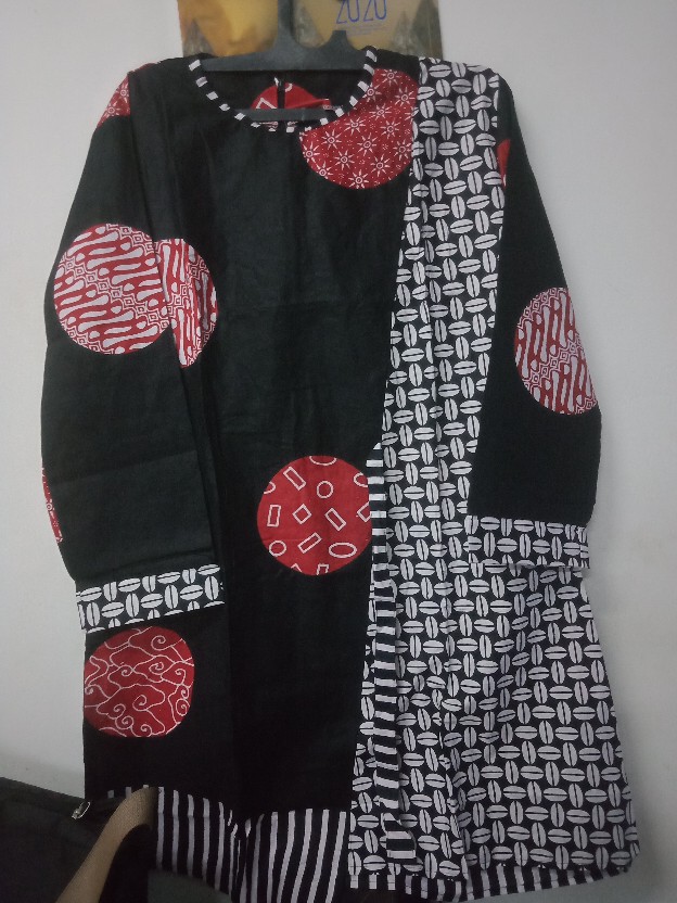 Terlaris Serut Genes Jelita Tunic Navbor Yelbor Whitbor Creambor Tunik Batik Modern Hrb030 Dolbi Dob