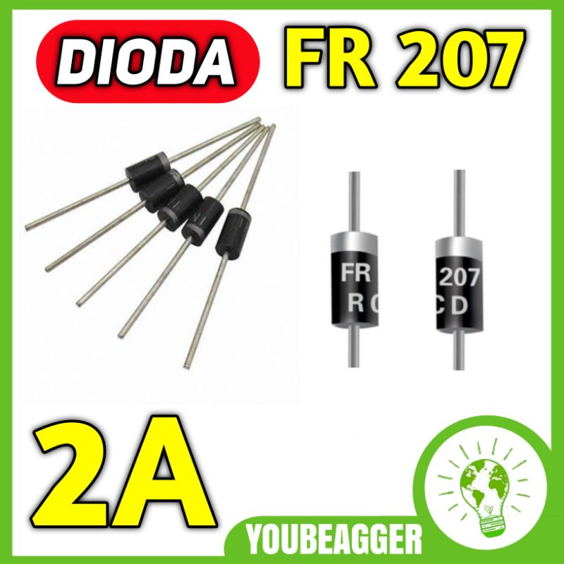 Dioda FR207 2A 1000v reactifer