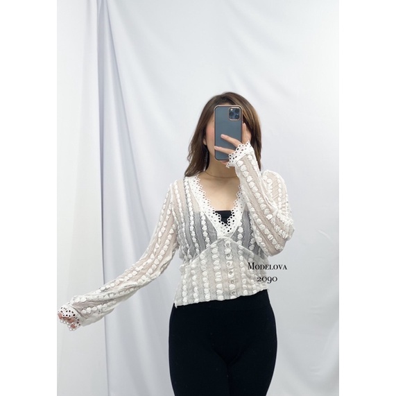 MDLV ~ BM 2090 BERLIANA LACE TOP // FASHION IMPORT