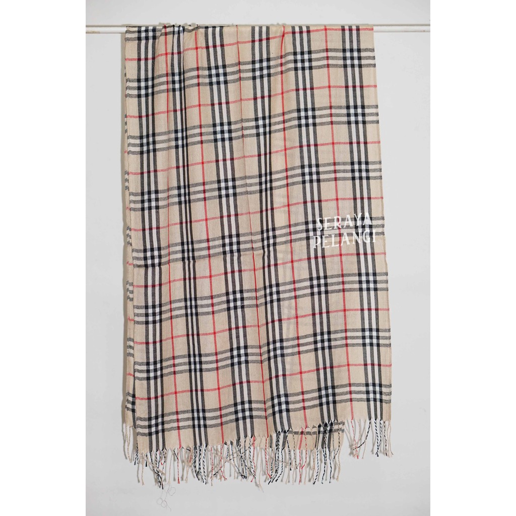 Pashmina Motif Kotak 07 | Plaid | Selendang | Scarf | Syal | Shawl | Pasmina | Souvenir | Hadiah Ulang Tahun | Birthday Gift | Aksesoris Fashion Wanita Pria | Import Quality | Grosir Murah