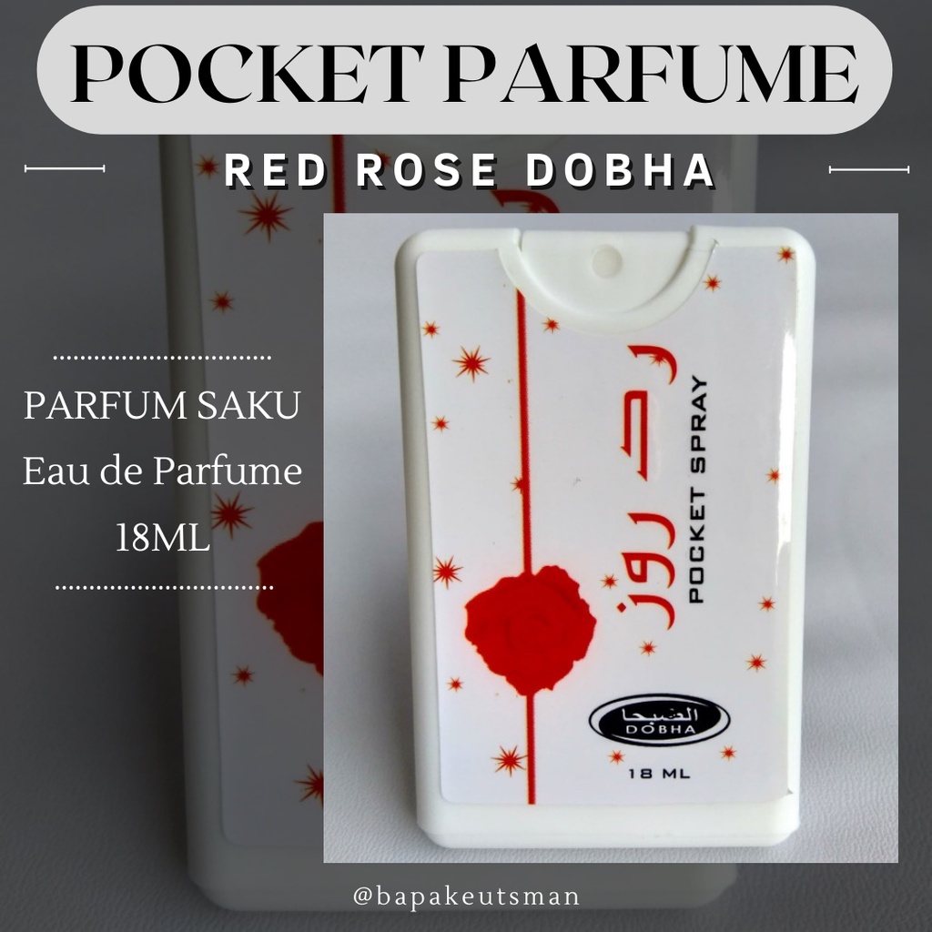 PARFUM POCKET SPRAY DOBHA RED ROSE - PARFUM SAKU WANITA - PARFUM ARAB