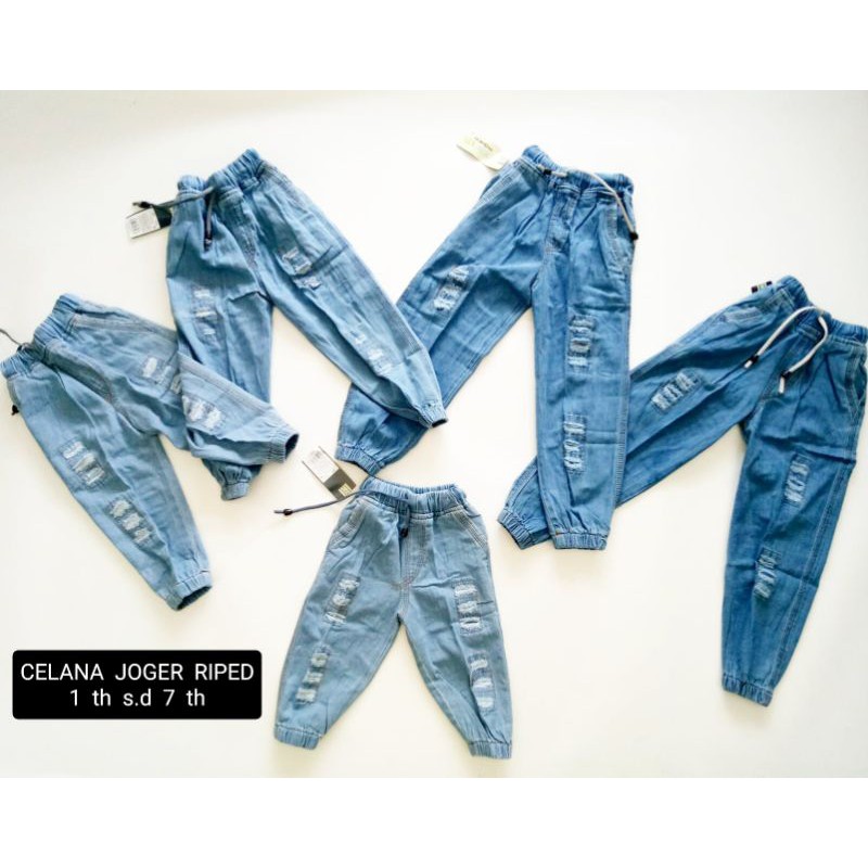 Baju anak/Celana anak/joger anak/ joger riped anak grosir 10 pcs size 2,4,6,8,10,12