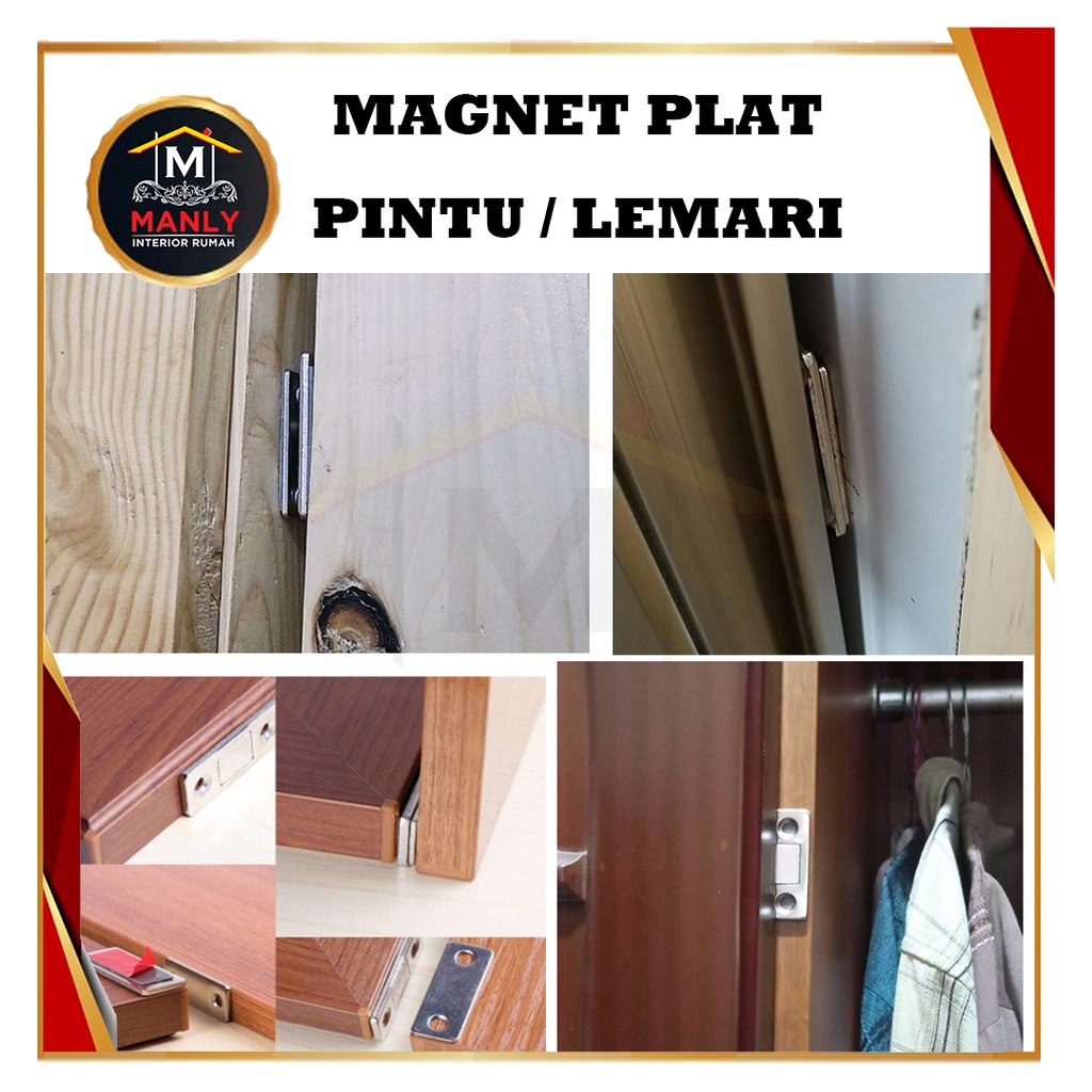 Magnet Catches Door Closer Magnetic Door Closer Stopper / Penutup pintu lemari magnet / Magnet Pintu FREE SEKRUP