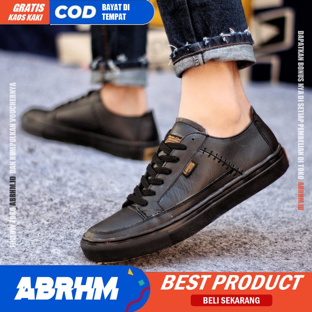 ABRHM x SINTE Sepatu Kasual Loafers Pria Sepatu Pria Casual Kulit Asli Original Sepatu Kerja Cowok Semi Formal Kuliah Kondangan Gaya keren Kekinian Murah Terlaris