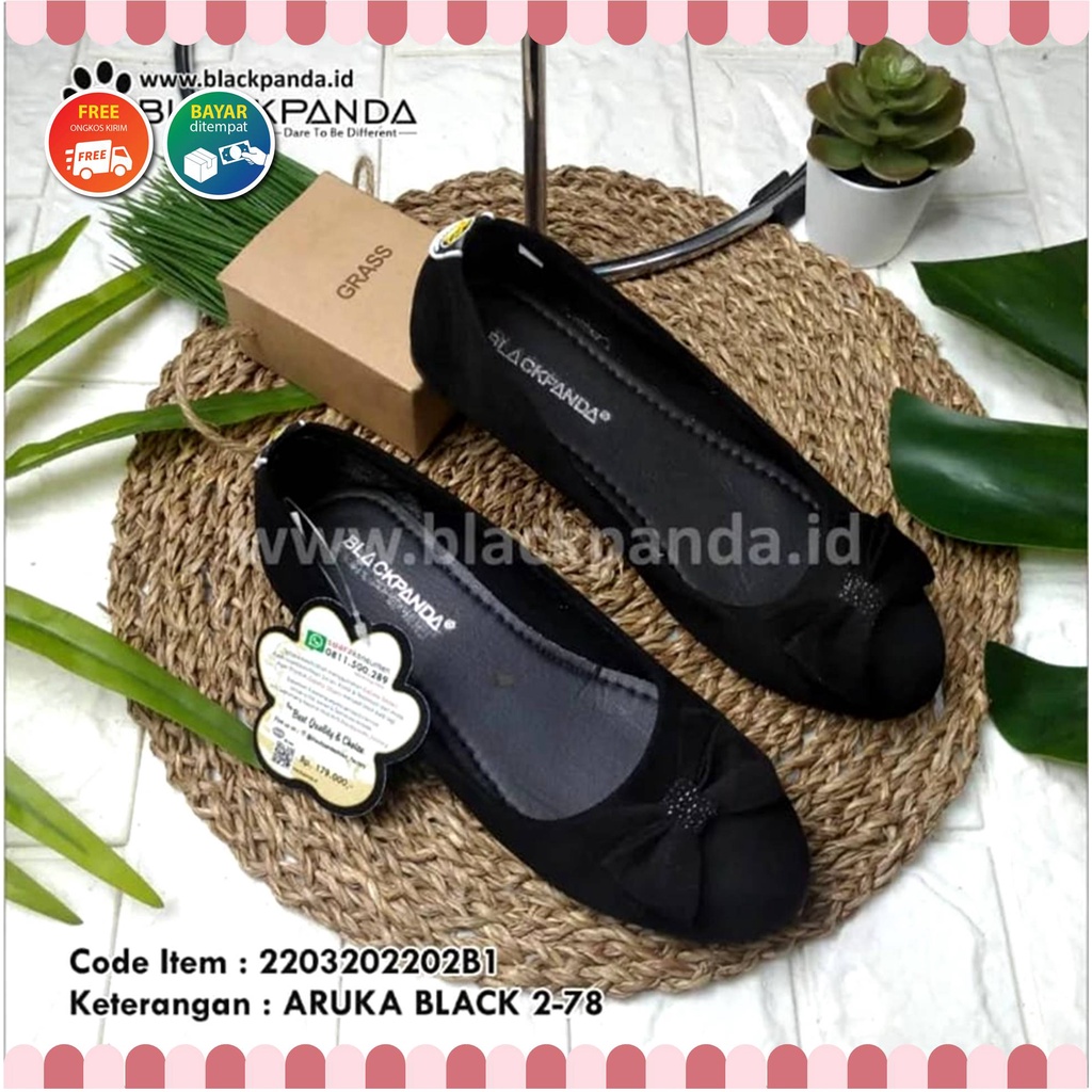 Blackpanda Flat Shoes / Sepatu Black Panda / Sepatu Wanita / Flatshoes Wanita / Black Panda Aruka