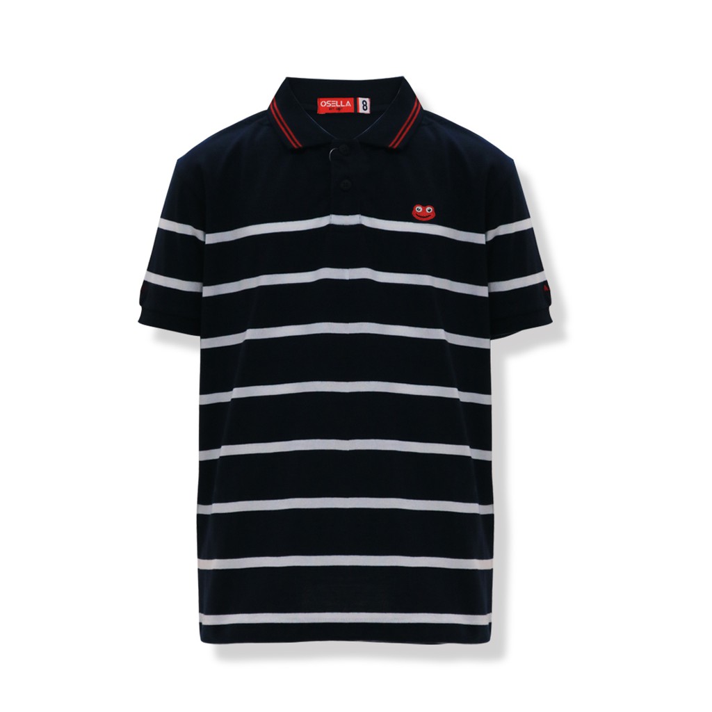 Osella Baju  Anak  Laki  Laki  Polo Stripe Black Shopee  