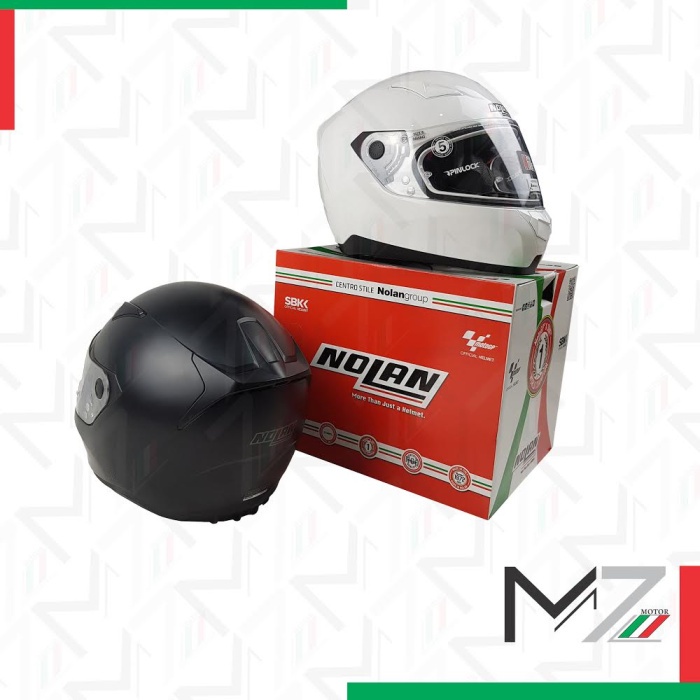 Helm NOLAN N605 Special White/Black Polos