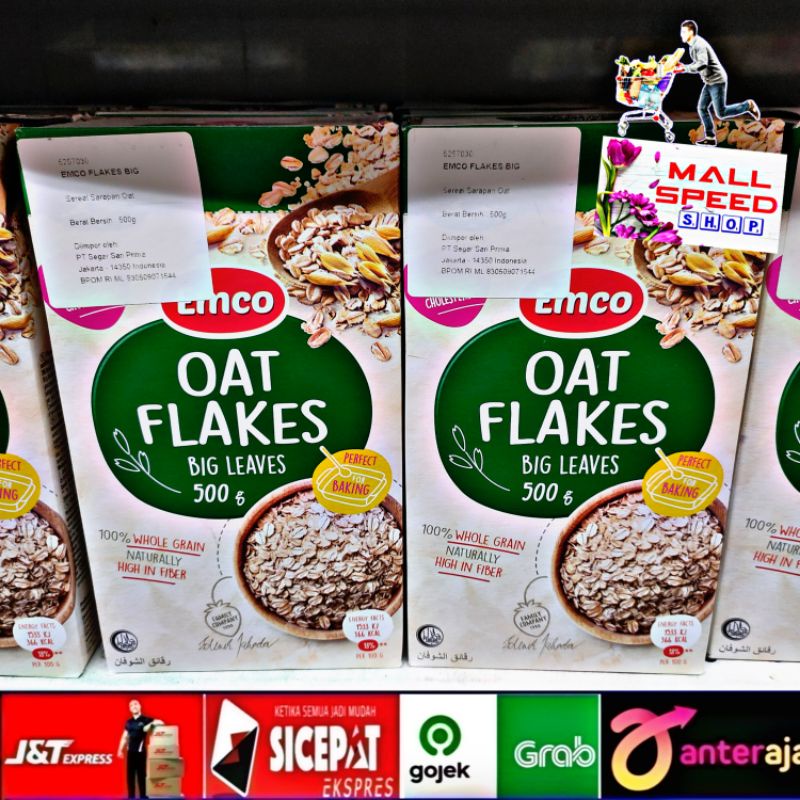 

Sereal Gandum Oatmeal Utuh Emco Emko Oats Flakes Big Leaves Cereals