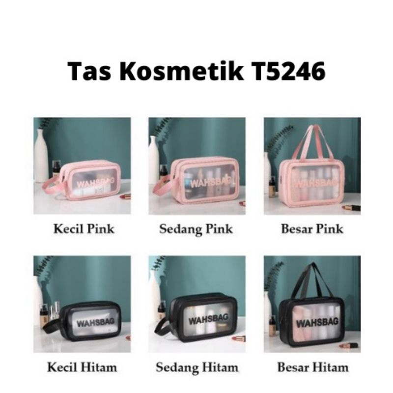 [COD] Tas Kosmetik Travel Washbag Anti Air Pouch Kosmetik Traveling Praktis Anti Air Tas Make Up Skin Care Sabun