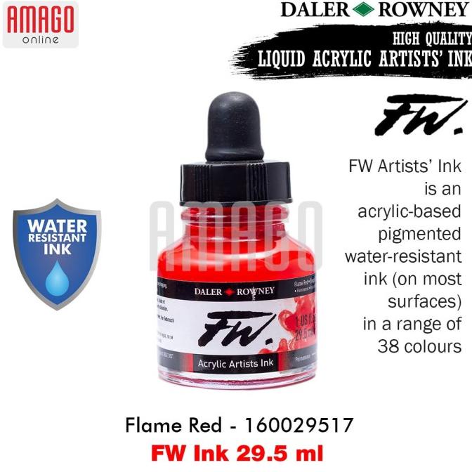 

Ink | Daler-Rowney - Fw Ink 29.5 Ml - Flame Red - 160029517