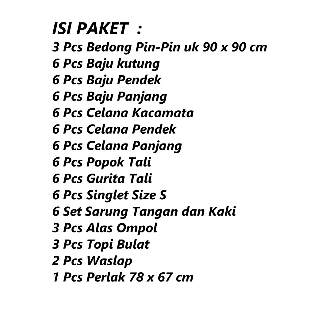 BAYIe - Paket Hemat Perlengkapan Baju Bayi Baru Lahir (New Born) Ekonomis dan Hemat PAKET TABUR 6