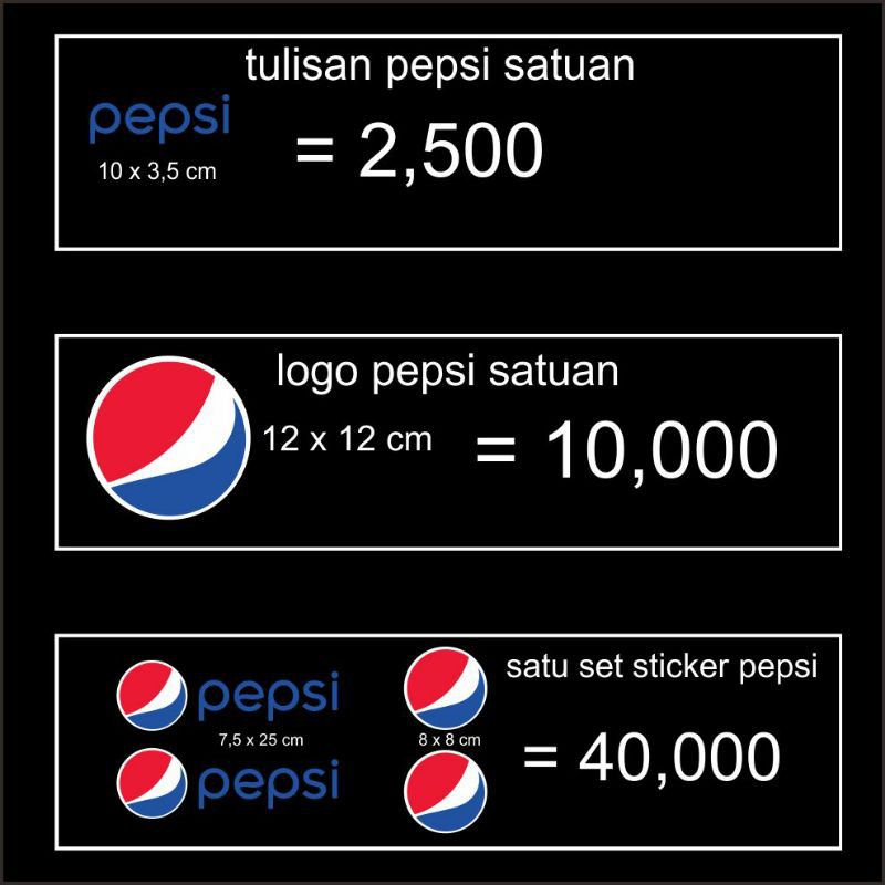 stiker pepsi sticker motor matic keren