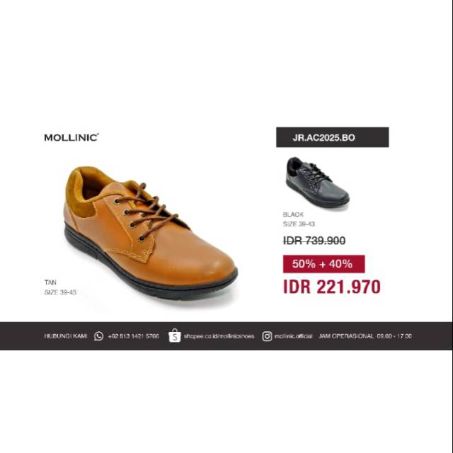 MOLLINIC SHOES - SEPATU PRIA - SEPATU FORMAL