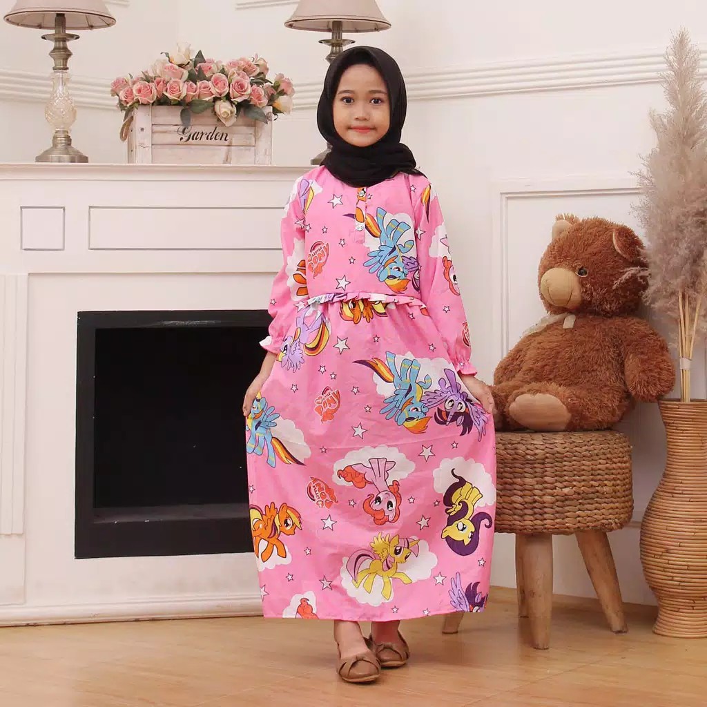 Gamis Anak Karakter Size Tanggung 5-10 Tahun Random Motif