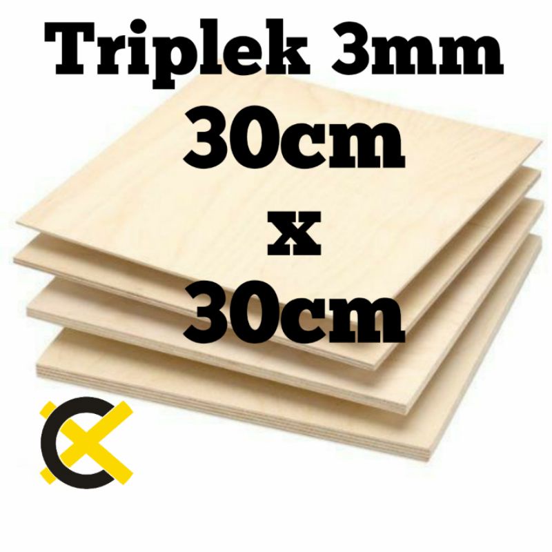 

Triplek tebal 3mm 30cm x 30cm semi meranti Multiplek Plywood