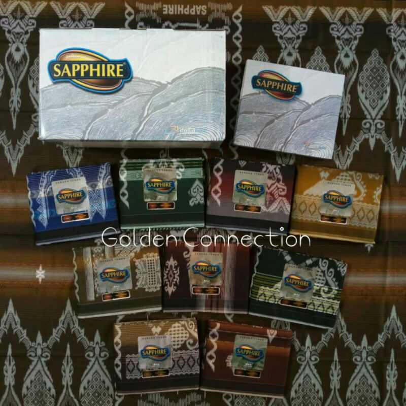 Sarung Sapphire Timbul Kembang