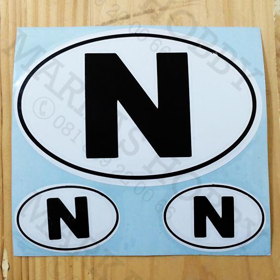 

Stiker / Sticker Initial Regional N