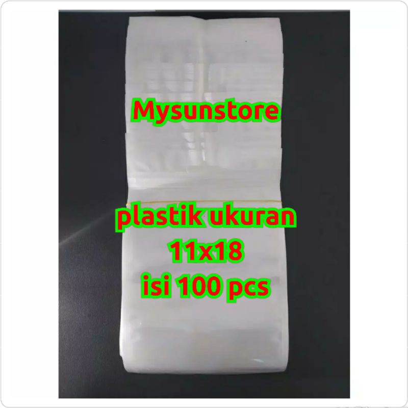 Plastik Klip 11x18 cm Aksesoris  Ziplock Zipper  Zip Lock 11 x 18 cm isi 100 pcs Mysunstore