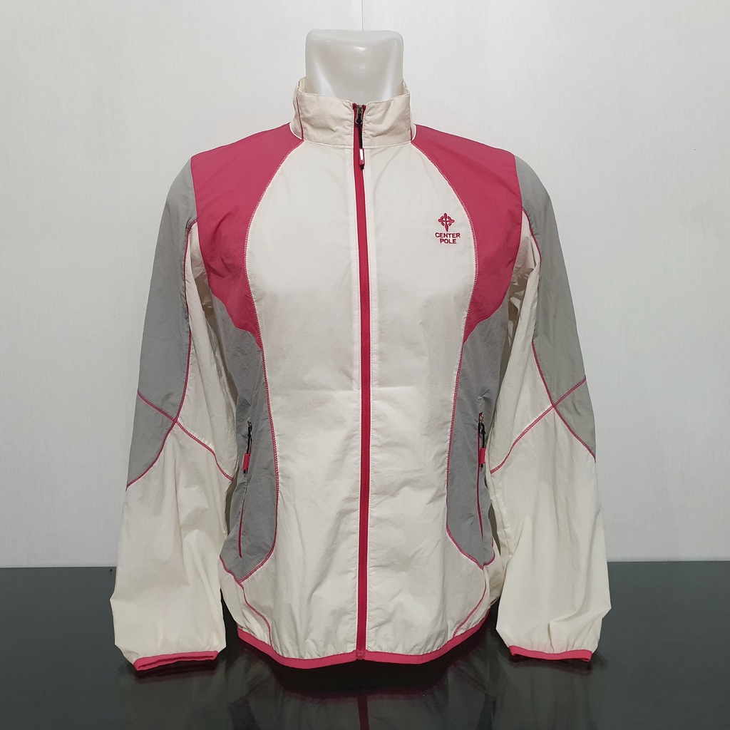 Jaket Track Olahraga Wanita CENTER POLE - Size L - Lebar Dada 52 cm - Original 100%