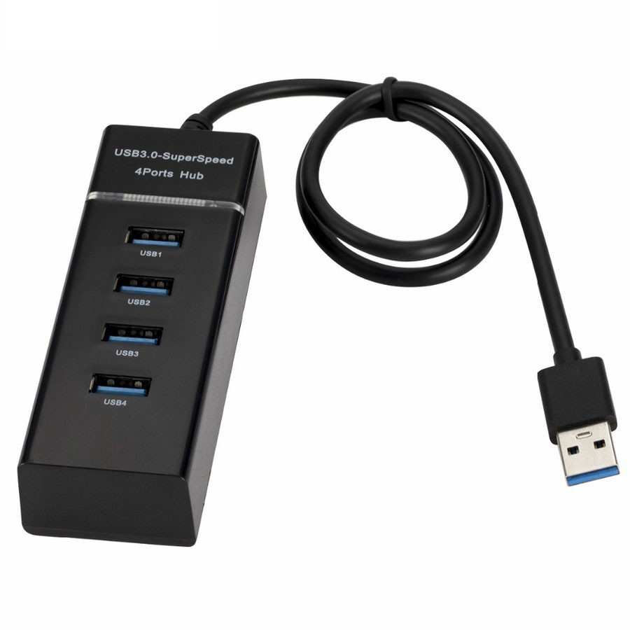 USB HUB High Speed 3.0 Slot 4 Port 5Gbps Komputer Laptop PC Kabel 30cm Adaptor