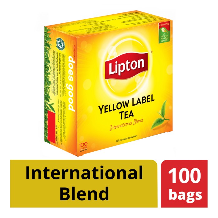 

Lipton Yellow Label 100 Tea Bag Envelope / Teh Lipton / Teh Hitam