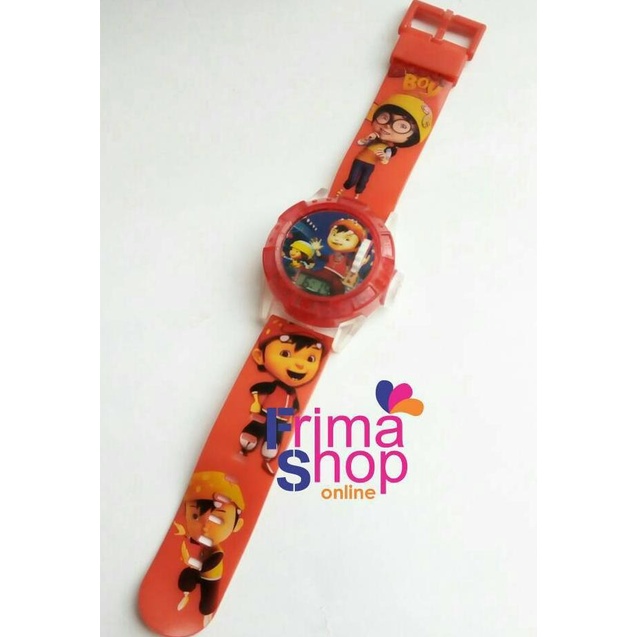 JAM TANGAN ANAK PROYEKTOR BOBOIBOY MERAH