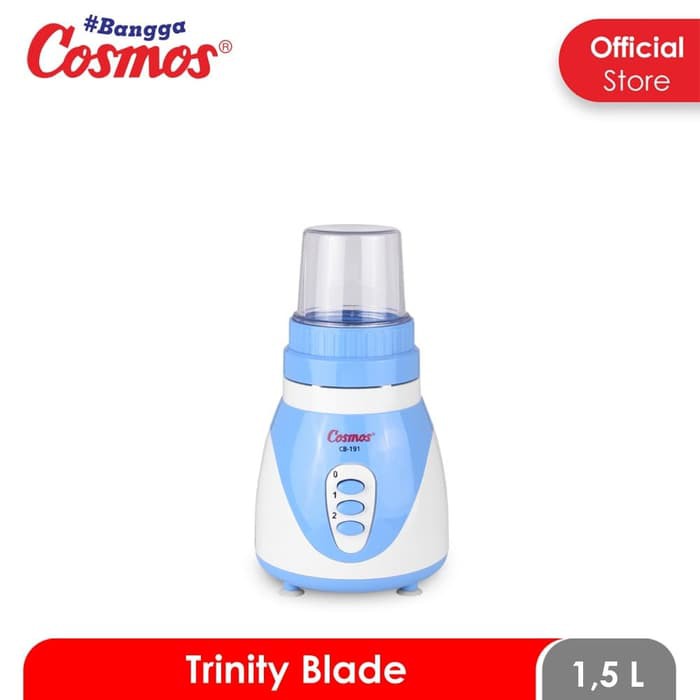 COSMOS CB 191 - Blender Plastik Trinity 1,25 Liter 2in1 2 Tabung