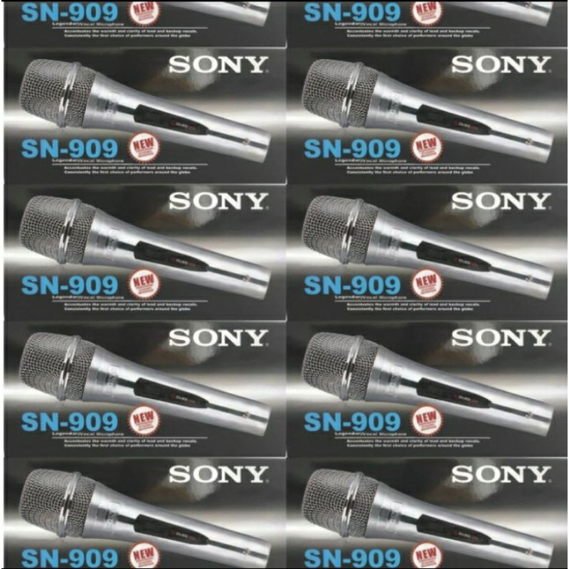 Mic kabel sony sn 909 new karaoke microphone STENLISS+kabel 4m promo