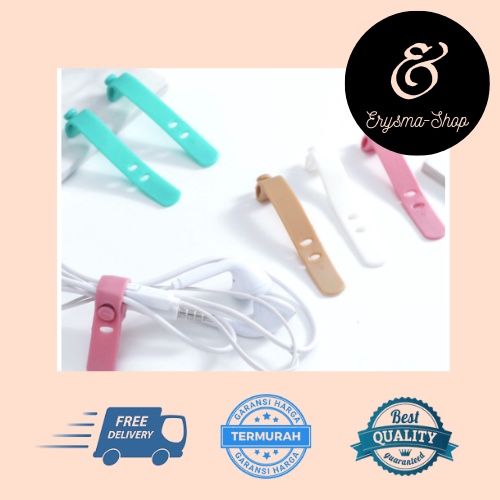 ERYSMA-SHOP | PENGIKAT KABEL - SILICON PENGGULUNG KABEL HEADSET - PERAPIH KABEL