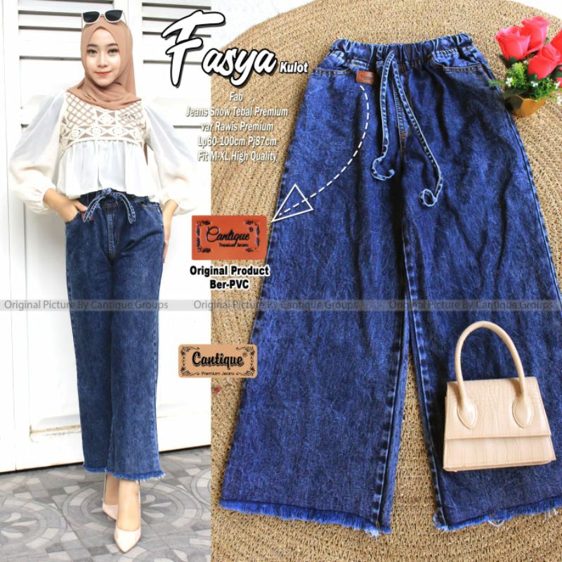 FASYA KULOT BY CANTIQUE (CELANA KULOT JEANS) Kulot jeans wanita muslimah