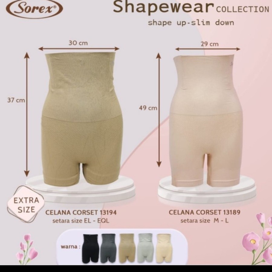 celana korset segitiga segiempat jumbo sorex 13192 13193 13194 extra size shapewear