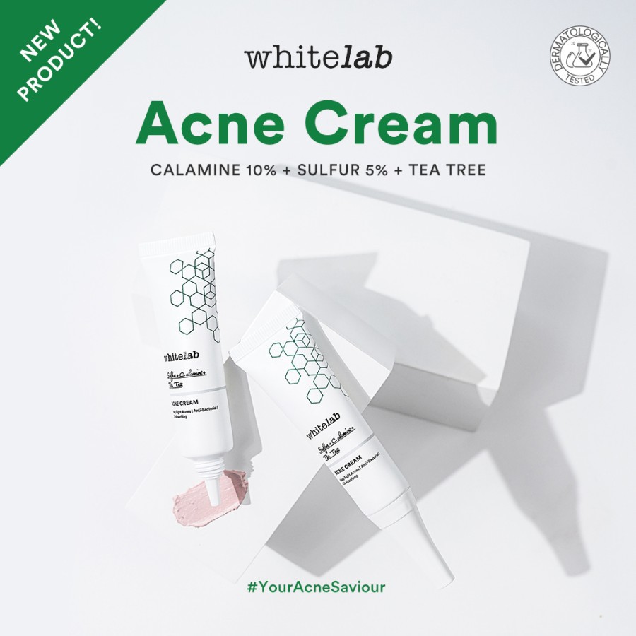 WHITELAB Acne Series Face Cream - Krim Pelembab Pembersih Perawatan Pencegah Kulit Wajah Jerawat