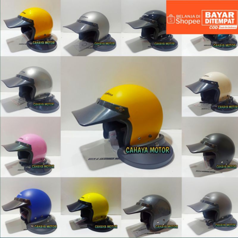 PAKET HELM CARGLOSS RETRO PET DUCK/PET BEBEK